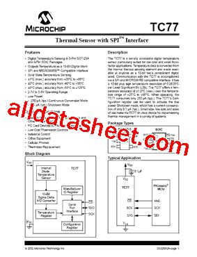 Tc77 Temperature Sensor Datasheet