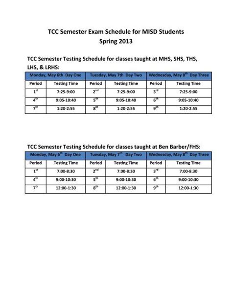 tcc class schedule spring 2024