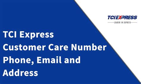 tci express tracking customer care number