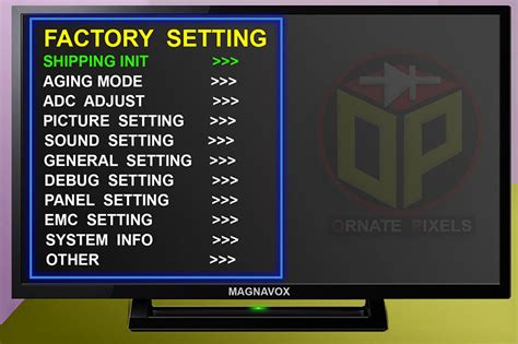 tcl led tv service menu code