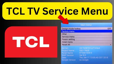 tcl service menu code