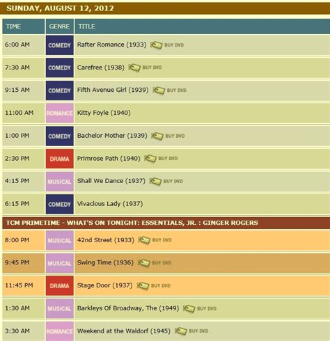 tcm schedule tv