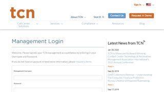 Management Login Page TCN