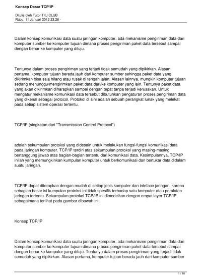 The protocol suite TCP/IP Explore networkhope.in