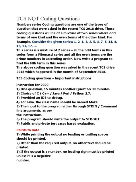 tcs nqt coding questions pdf in java