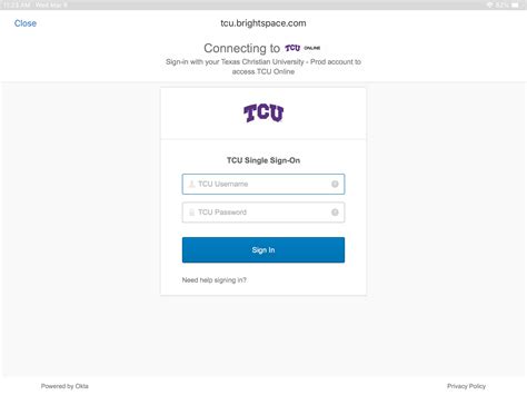 tcu box login