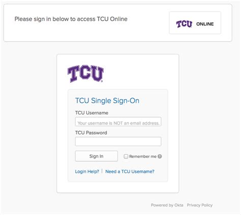 tcu portal log in