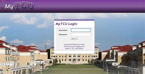 tcu student portal login