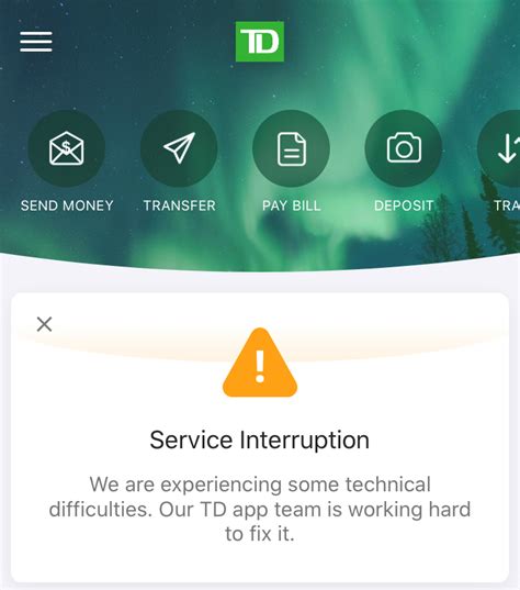 td bank technical difficulties