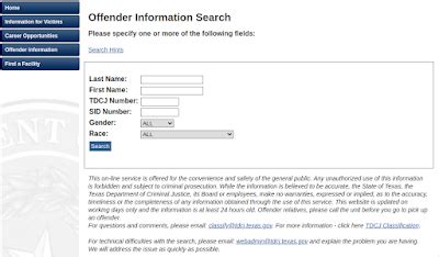 tdcj offender information