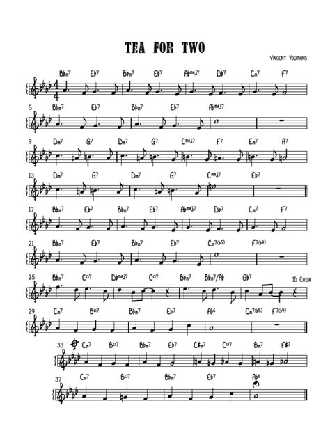 Tea For Two Verse Lyrics