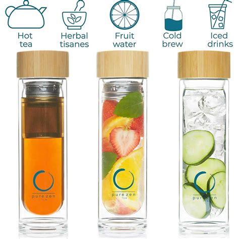 Tea Glass Infuser Bottle