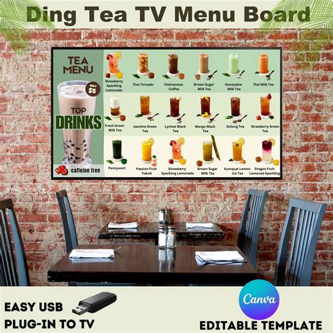 Tea Menu Board