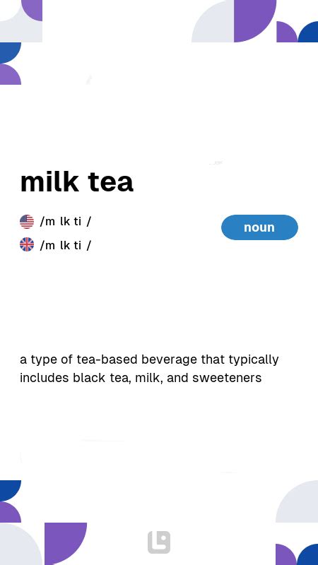 Tea Milk Definition
