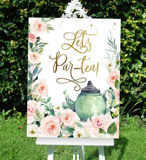 Tea Party Sign Printable
