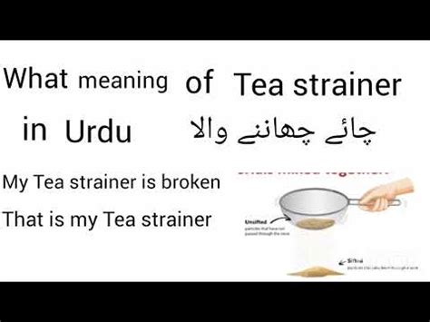 Tea Strainer In Urdu