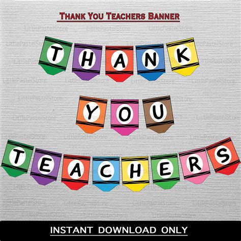 Teacher Appreciation Banner Printable