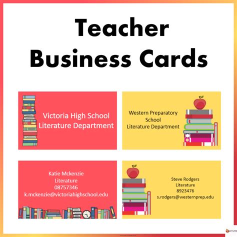 Teacher Business Cards