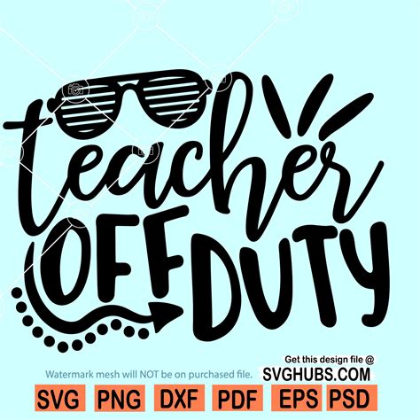 Teacher Off Duty SVG Cut File Funny Teacher SVG (266604) SVGs