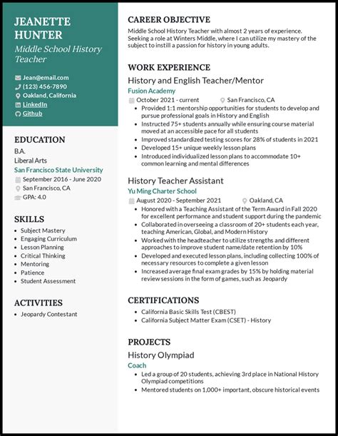 Assistant Teacher Resume Examples to Stand
