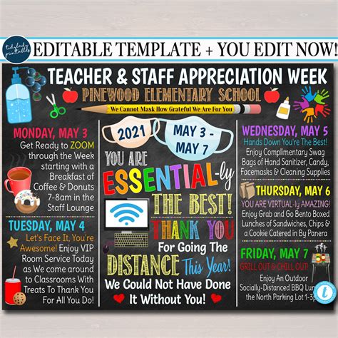 teacher appreciation week 2021 virtual ideas