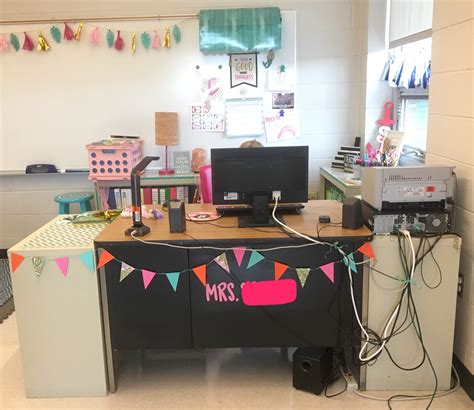 teacher desk classroom