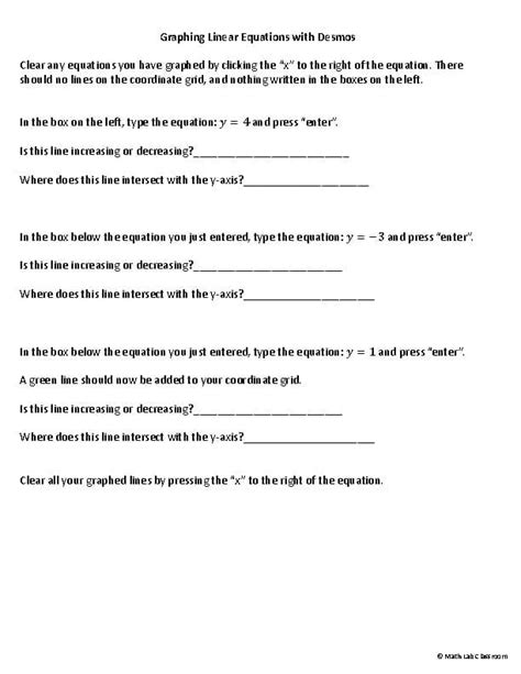 Teacher Desmos Graphing Lines