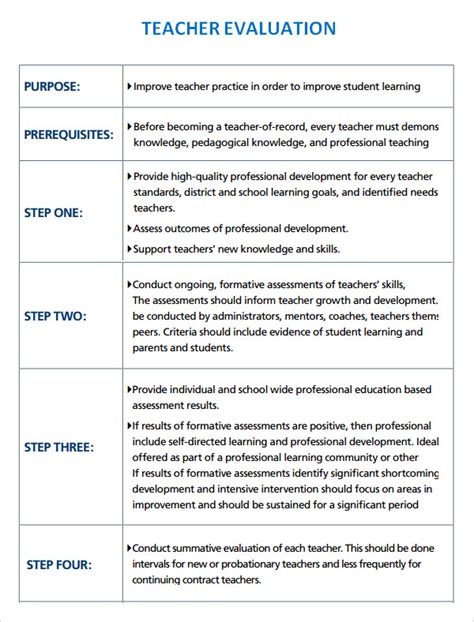 Teacher Evaluation Feedback Examples