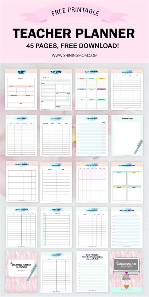 Teacher Lesson Notebook Printables