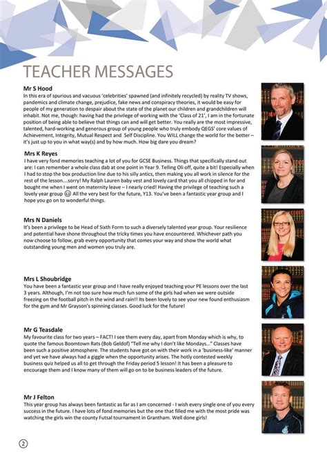 Teacher Message In Yearbook