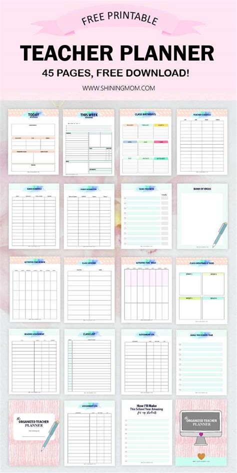 Teacher Planner Insert Printables