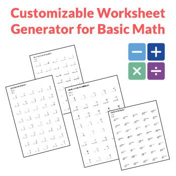 Teacher Worksheet Generator Math Writing