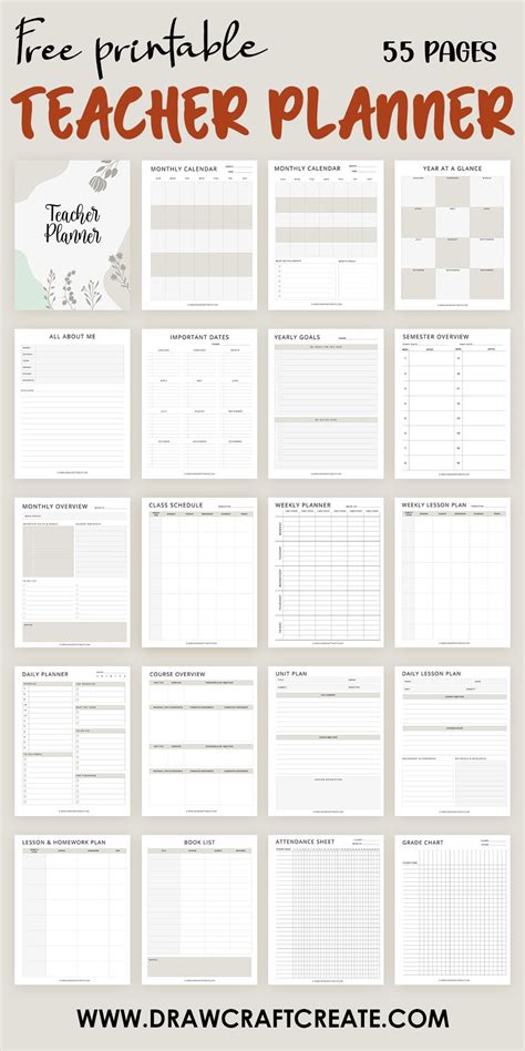 Teacher Year Planning Printable