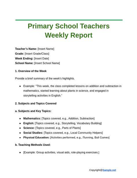 45+ Sample Weekly Report Templates Word, PDF Free & Premium Templates