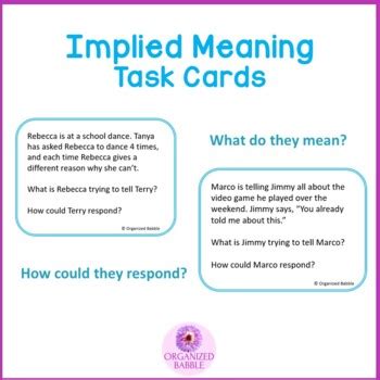 teaching implied meaning