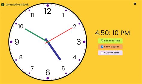 Teaching Interactive Analog Clock