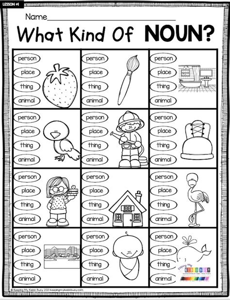 teaching nouns to kindergarten