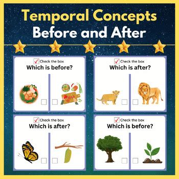 Teaching Temporal Concepts Before And After