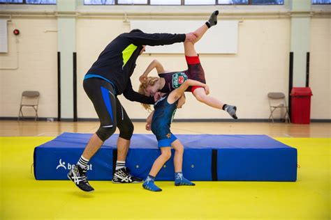 teaching wrestling to kids