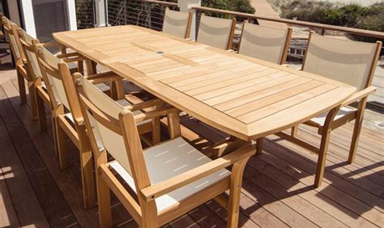 teak + table outdoor living