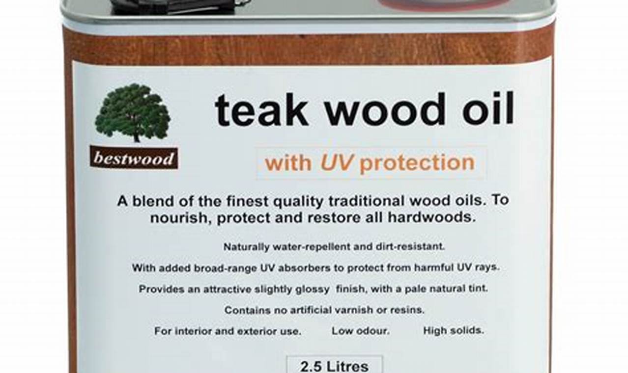 teak oil on teak wood