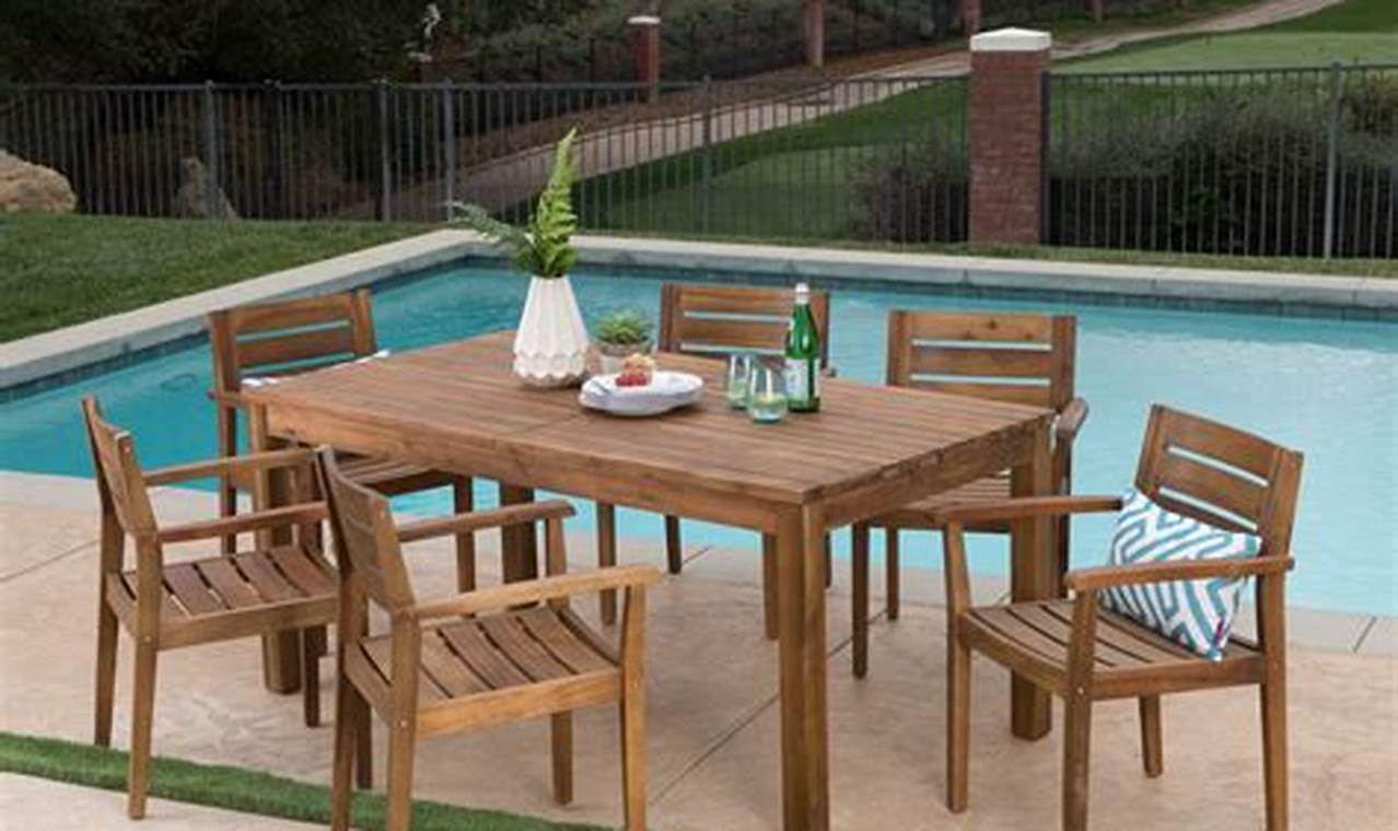 teak outdoor dining table set