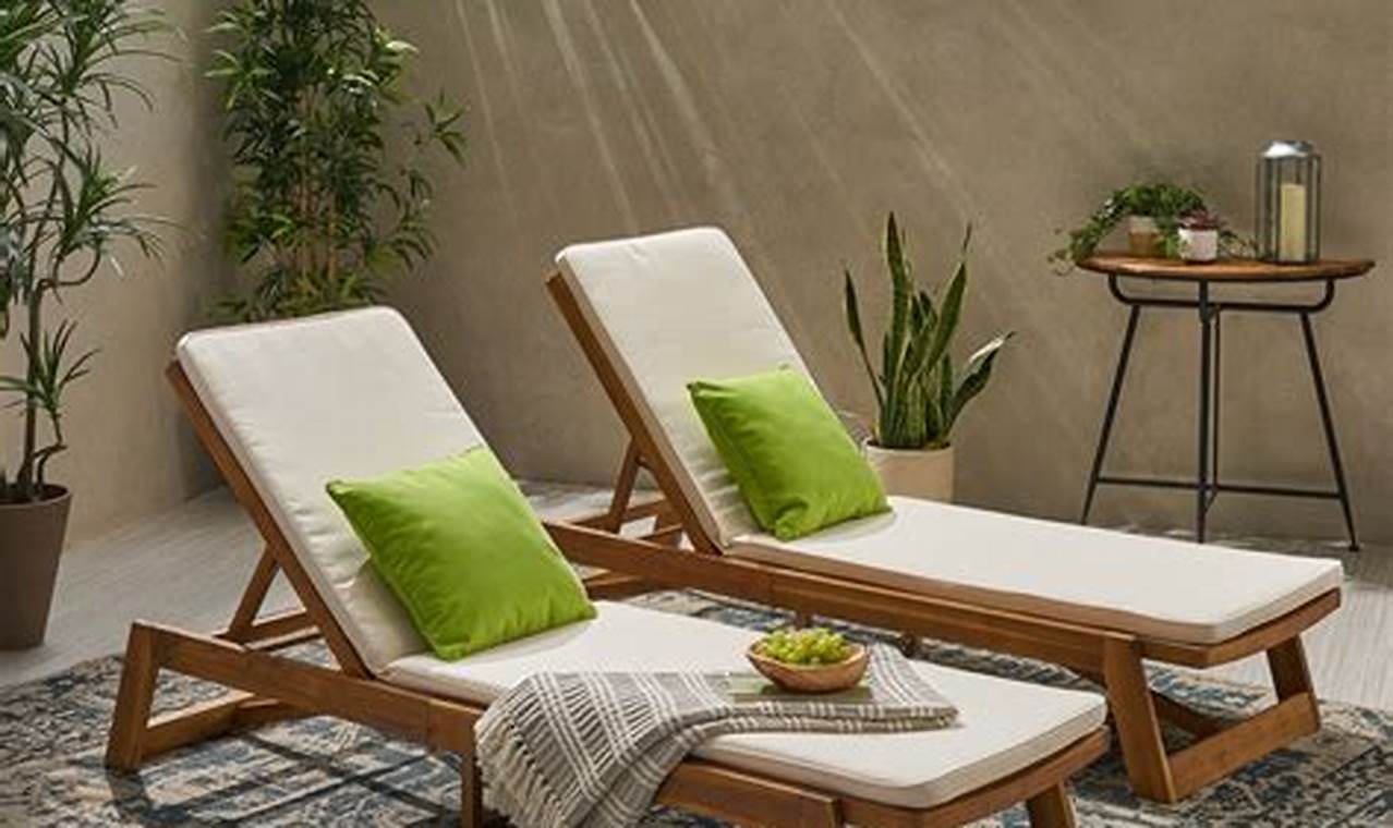 teak outdoor furniture chaise lounges