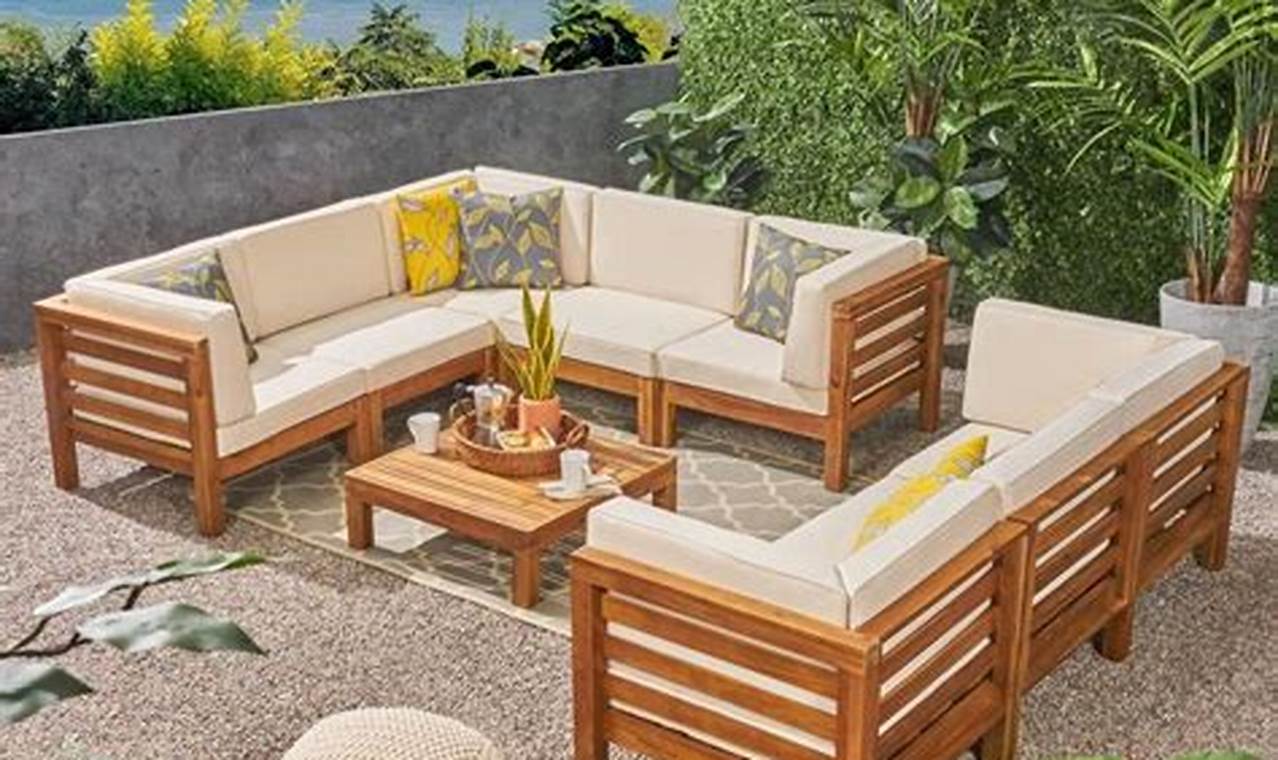 teak outdoor furniture huge sectional