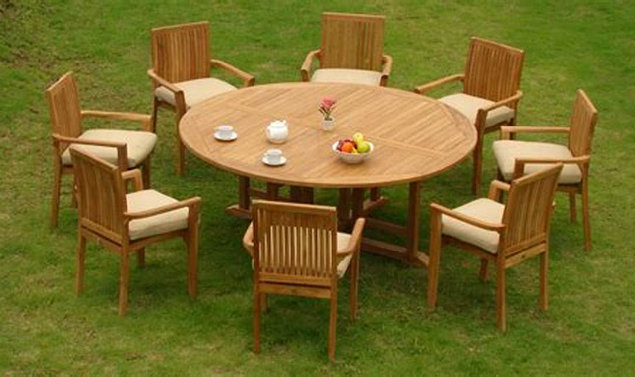 teak wood outdoor dining table