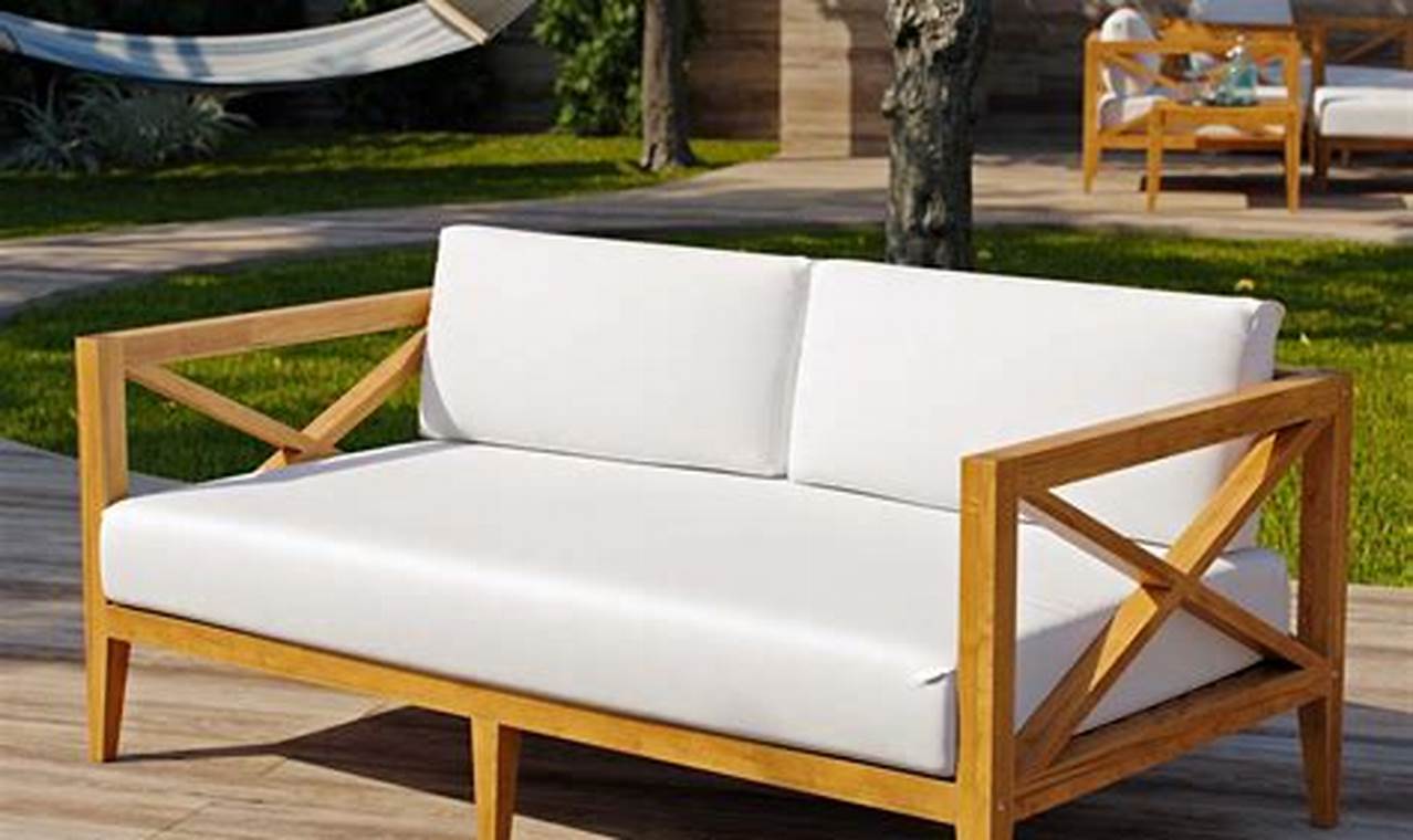teak wood outdoor sofa