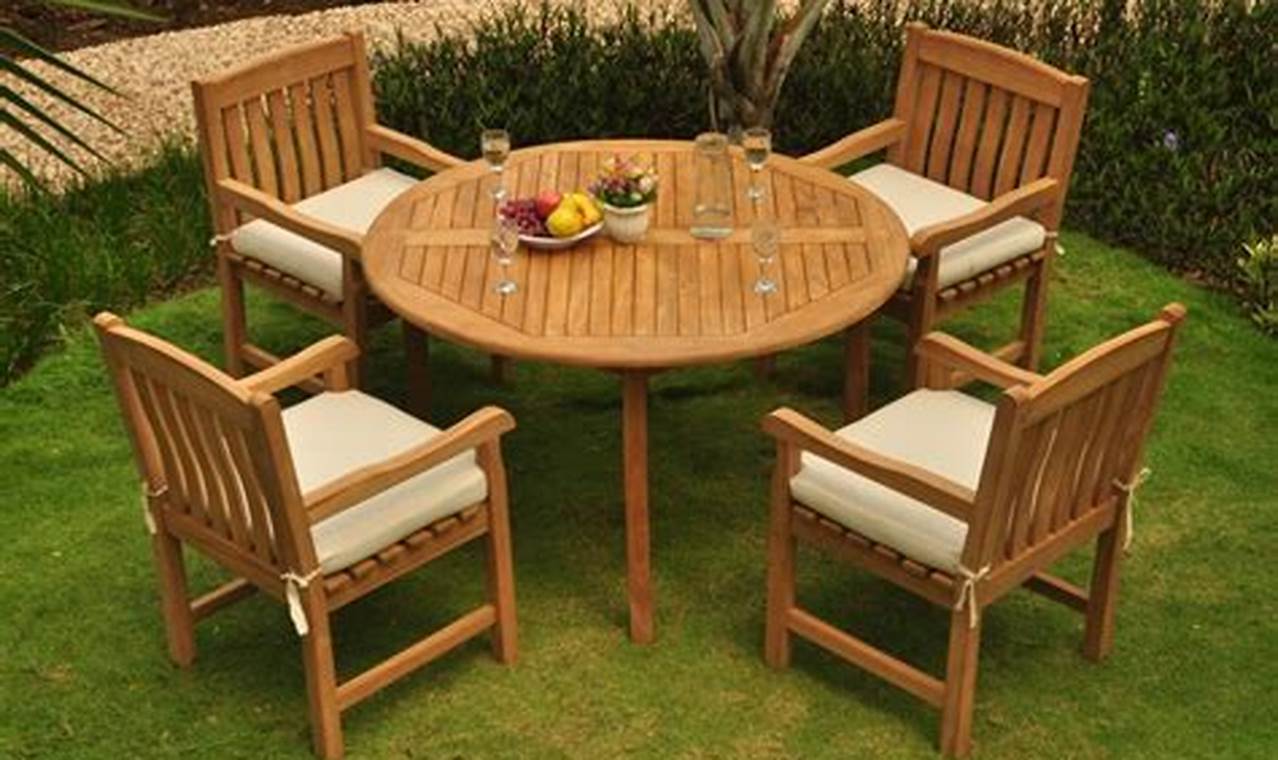 teak wooden garden furniture sets