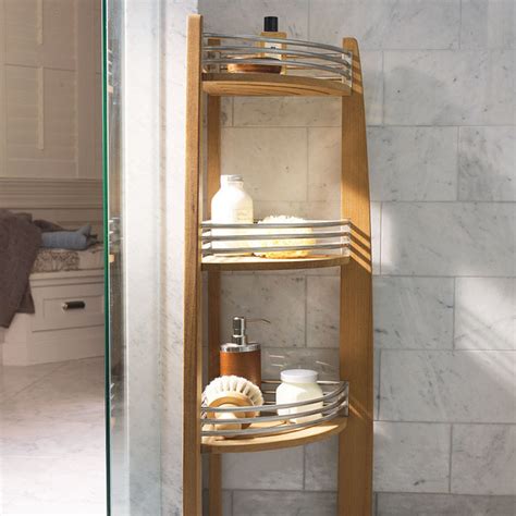Teak Corner Shower Caddy
