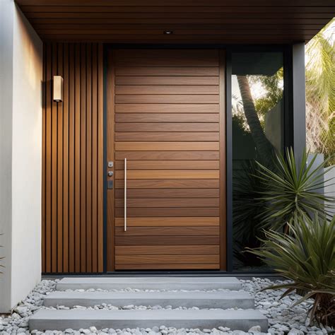 Teak Front Door Design