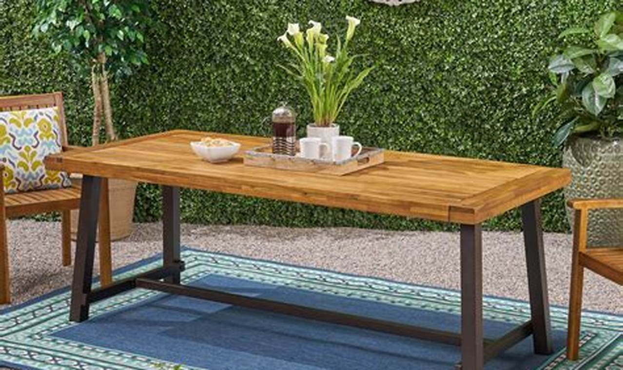 teakwood outdoor table